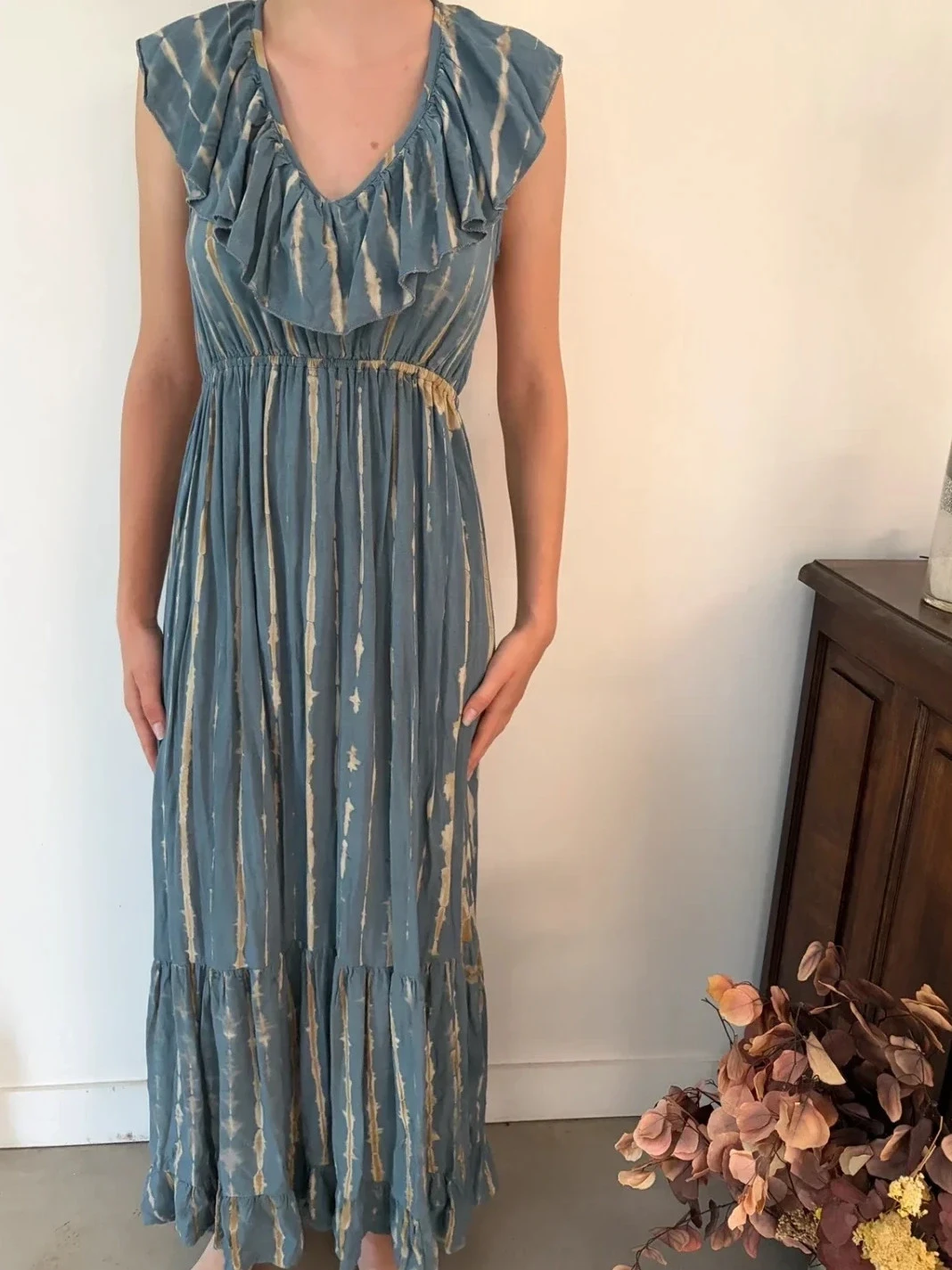 Robe longue Selva Ibiza tie & dye dos nu T36/38 bohème